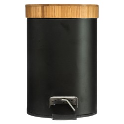 Κάδος απορριμμάτων 3L Dustbin  μέταλλο-pp μαύρο-oak Model: 199-000210