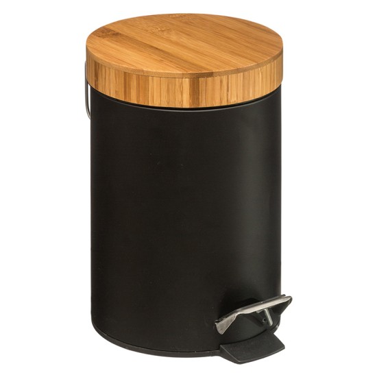 Κάδος απορριμμάτων 3L Dustbin  μέταλλο-pp μαύρο-oak Model: 199-000210