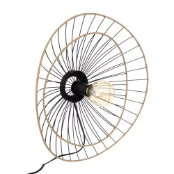 Φωτιστικό τοίχου-απλίκα Alara  E27 40W χρυσό-μαύρο Φ45x11εκ