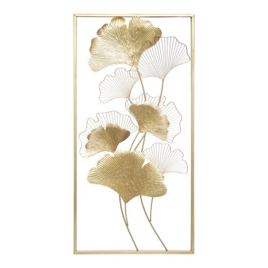 Διακοσμητικό τοίχου Flowerty χρυσό μέταλλο 50x2x100εκ Διακοσμητικό τοίχου Flowerty χρυσό μέταλλο 50x2x100εκ