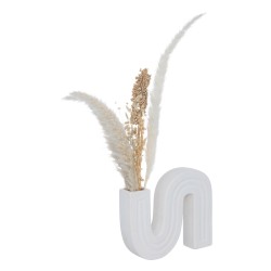 Βάζο Snaky  κεραμικό σε λευκή απόχρωση 25x5x21εκ