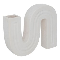 Βάζο Snaky  κεραμικό σε λευκή απόχρωση 25x5x21εκ