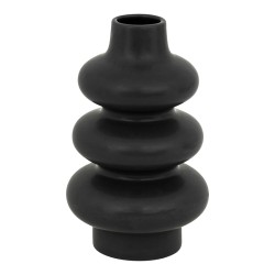 Βάζο Zerve  κεραμικό σε μαύρη απόχρωση Φ15.2x25εκ