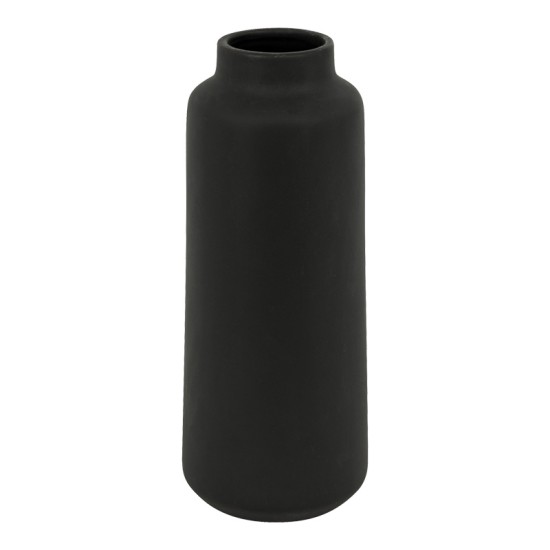 Βάζο Bender  κεραμικό σε μαύρη απόχρωση Φ12x30εκ