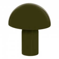 Επιτραπέζιο φωτιστικό Mushi  μέταλλο σε χακί απόχρωση Φ20x24,5εκ