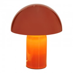 Επιτραπέζιο φωτιστικό Mushi  μέταλλο σε terracotta απόχρωση Φ20x24,5εκ