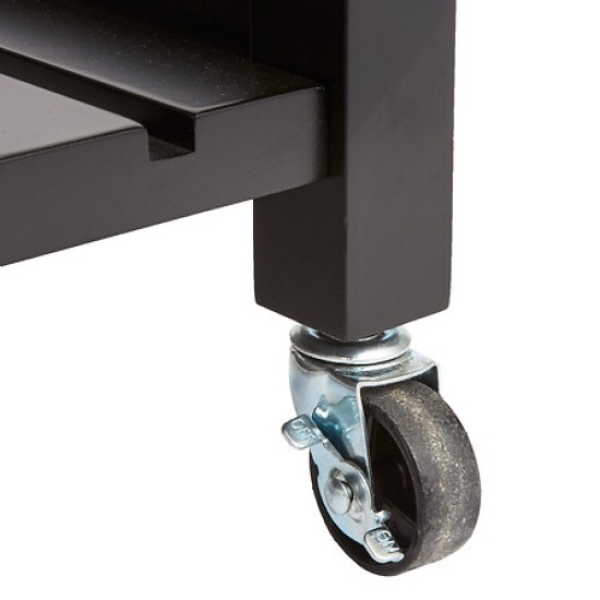 Τρόλεϊ-Ραφιέρα Claude  mdf μαύρο - φυσικό  58x48x87.5εκ