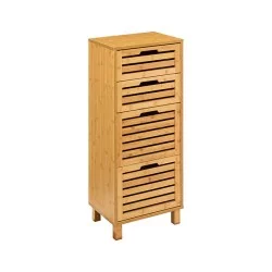 Συρταριέρα Sicela  μπαμπού σε φυσική απόχρωση 40x30x97.5εκ