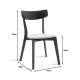 Tραπεζαρία Benson - Toto  σετ 5τμχ rustic grey - ύφασμα γκρι 120x75x75εκ