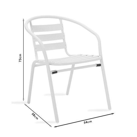 Τραπεζαρία Watson-Tade  σετ 3τεμ μέταλλο μαύρο-γυαλί Φ60x70εκ