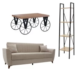 Φοιτητικό πακέτο επίπλων σαλονιού Living 6  σετ 3 τμχ