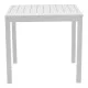 Τραπεζαρία Kliton - Pino σετ 3τεμ  αλουμίνιο σε λευκή απόχρωση 80x80x74εκ