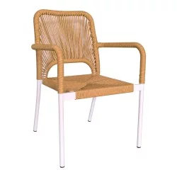 Τραπεζαρία Kliton-Norture σετ 7τεμ  αλουμίνιο σε λευκή απόχρωση 150x80x74εκ