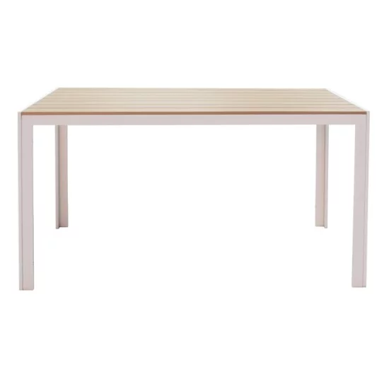 Τραπεζαρία Nares-Azelie A σετ 5τεμ λευκό αλουμίνιο και plywood σε φυσική απόχρωση 140x80x72.5εκ Τραπεζαρία Nares-Azelie A σετ 5τεμ λευκό αλουμίνιο και plywood σε φυσική απόχρωση 140x80x72.5εκ