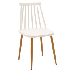 Τραπεζαρία Aurora-Balou  σετ 5τεμ pp-mdf λευκό Φ100x73εκ