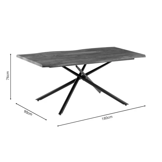 Τραπεζαρία Ditta-Jonal μόκα- καρυδί 180x90x76εκ Τραπεζαρία Ditta-Jonal μόκα- καρυδί 180x90x76εκ