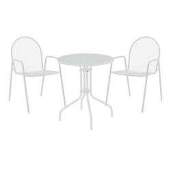 Τραπεζαρία Vergo-Tarete  σετ 3τεμ μέταλλο σε λευκή απόχρωση