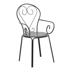 Τραπεζαρία Watson-Monasty  σετ 3τεμ μέταλλο σε μαύρη απόχρωση