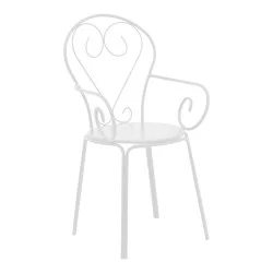 Τραπεζαρία Watson-Monasty  σετ 3τεμ μέταλλο σε λευκή απόχρωση 70x70x70εκ