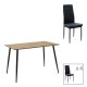 Τραπεζαρία Cuba-Parker σετ 5τεμ mdf σε sonoma-μαύρη απόχρωση 120x70x76cm Τραπεζαρία Cuba-Parker σετ 5τεμ mdf σε sonoma-μαύρη απόχρωση 120x70x76cm