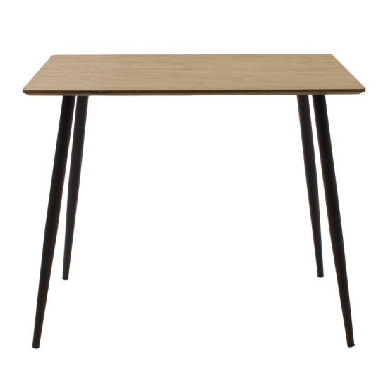 Τραπεζαρία Cuba-Parker σετ 3τεμ mdf σε sonoma-μαύρη απόχρωση 70x70x75cm Τραπεζαρία Cuba-Parker σετ 3τεμ mdf σε sonoma-μαύρη απόχρωση 70x70x75cm