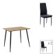 Τραπεζαρία Cuba-Parker σετ 3τεμ mdf σε sonoma-μαύρη απόχρωση 70x70x75cm Τραπεζαρία Cuba-Parker σετ 3τεμ mdf σε sonoma-μαύρη απόχρωση 70x70x75cm
