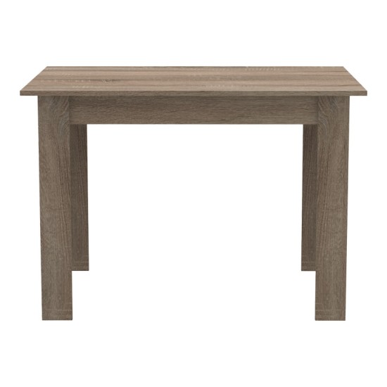 Τραπεζαρία Manka-Parker σετ 5τεμ mdf σε μαύρη-sonoma truffle απόχρωση 110x80x77εκ Τραπεζαρία Manka-Parker σετ 5τεμ mdf σε μαύρη-sonoma truffle απόχρωση 110x80x77εκ