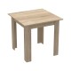 Τραπεζαρία Manka-Parker  σετ 3τεμ mdf σε μαύρη-sonoma απόχρωση 80x80x77εκ