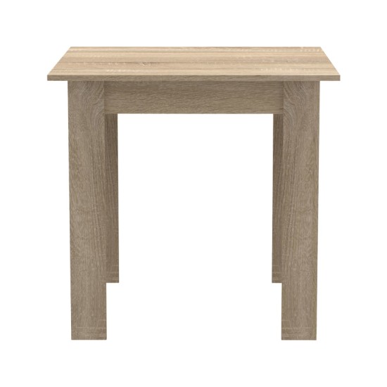 Τραπεζαρία Manka-Parker  σετ 3τεμ mdf σε μαύρη-sonoma απόχρωση 80x80x77εκ