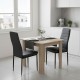 Τραπεζαρία Manka-Parker  σετ 3τεμ mdf σε μαύρη-sonoma απόχρωση 80x80x77εκ