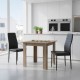 Τραπεζαρία Manka-Parker  σετ 3τεμ mdf σε μαύρη-sonoma truffle απόχρωση 80x80x77εκ