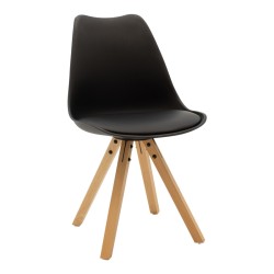 Τραπεζαρία Chloe-Caron  σετ 5τεμ σε ανθρακί-μαύρη απόχρωση 120x70x75εκ