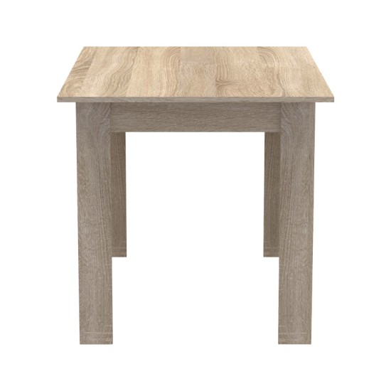 Τραπεζαρία Manka-Gaston  σετ 5τεμ σε sonoma-μαύρη απόχρωση 110x80x77εκ