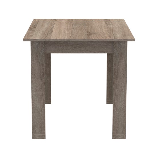 Τραπεζαρία Manka-Gaston  σετ 5τεμ σε sonoma truffle-μαύρη απόχρωση 110x80x77εκ