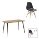 Τραπεζαρία Cuba-Julita σετ 5τεμ MDF sonoma-μαύρο-φυσικό 120x70x76εκ Τραπεζαρία Cuba-Julita σετ 5τεμ MDF sonoma-μαύρο-φυσικό 120x70x76εκ