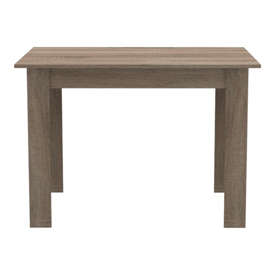 Τραπεζαρία Manka-Ezra  σετ 5τεμ σε sonoma truffle-μαύρη απόχρωση 110x80x77εκ