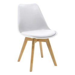 Τραπεζαρία Natali-Gaston  σετ 3τεμ σε λευκή απόχρωση 80x80x76εκ