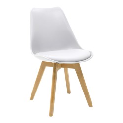 Τραπεζαρία Manka-Gaston  σετ 5τεμ σε λευκή απόχρωση 110x80x77εκ