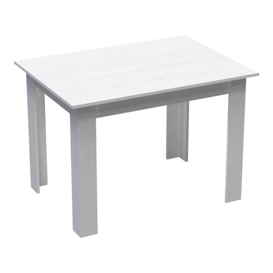 Τραπεζαρία Manka-Gaston  σετ 5τεμ σε λευκή απόχρωση 110x80x77εκ