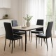 Τραπεζαρία Parker-Gustas σετ 5τεμ sintered stone-μαύρο-ανθρακί 120x60x75εκ Τραπεζαρία Parker-Gustas σετ 5τεμ sintered stone-μαύρο-ανθρακί 120x60x75εκ