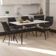 Τραπεζαρία Sabia-Gustas σετ 5τεμ sintered stone-μαύρο-ανθρακί 120x60x75εκ Τραπεζαρία Sabia-Gustas σετ 5τεμ sintered stone-μαύρο-ανθρακί 120x60x75εκ