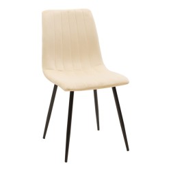 Τραπεζαρία Natali-Noor  σετ 5τεμ  MDF λευκό-μπεζ-μαύρο 120x80x76εκ