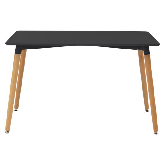Τραπεζαρία Natali-Noor σετ 5τεμ MDF λευκό-μπεζ-μαύρο 120x80x76εκ Τραπεζαρία Natali-Noor σετ 5τεμ MDF λευκό-μπεζ-μαύρο 120x80x76εκ