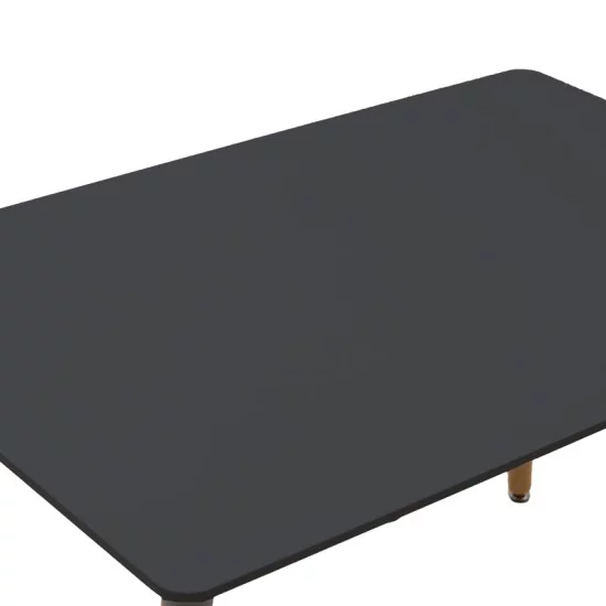 Τραπεζαρία Natali-Noor  σετ 5τεμ MDF μαύρο-μπεζ ύφασμα 120x80x76εκ