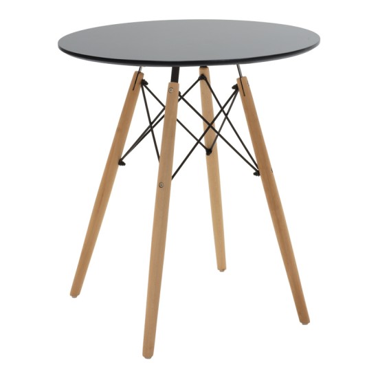 Τραπεζαρία Julita-Noor σετ 3τεμ MDF μαύρο-μπεζ ύφασμα Φ60x73εκ Τραπεζαρία Julita-Noor σετ 3τεμ MDF μαύρο-μπεζ ύφασμα Φ60x73εκ