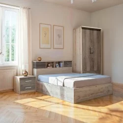 Φοιτητικό πακέτο επίπλων κρεβατοκάμαρας Cloud  σετ 3τεμ