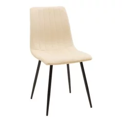 Τραπεζαρία Balou-Noor  σετ 5τεμ MDF μαύρο-μπεζ Φ120x73εκ