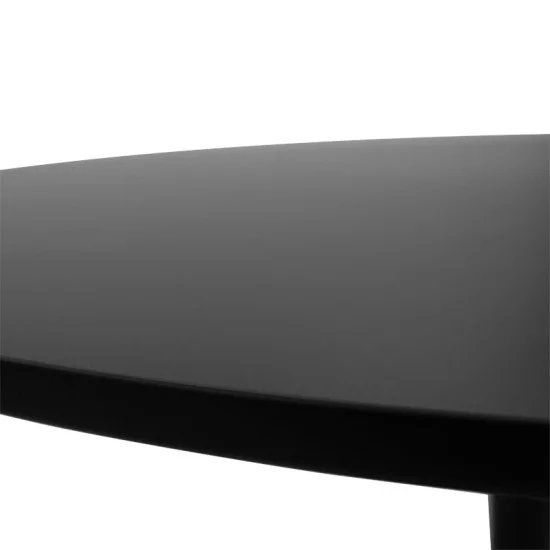 Τραπεζαρία Balou-Noor  σετ 5τεμ MDF μαύρο-μπεζ Φ120x73εκ