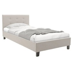 Κρεβάτι με στρώμα Mago-Dreamer  ύφασμα εκρού 100x200εκ