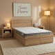 Κρεβάτι με στρώμα και συρτάρι Olympus-Dreamer  sonoma 100x200εκ